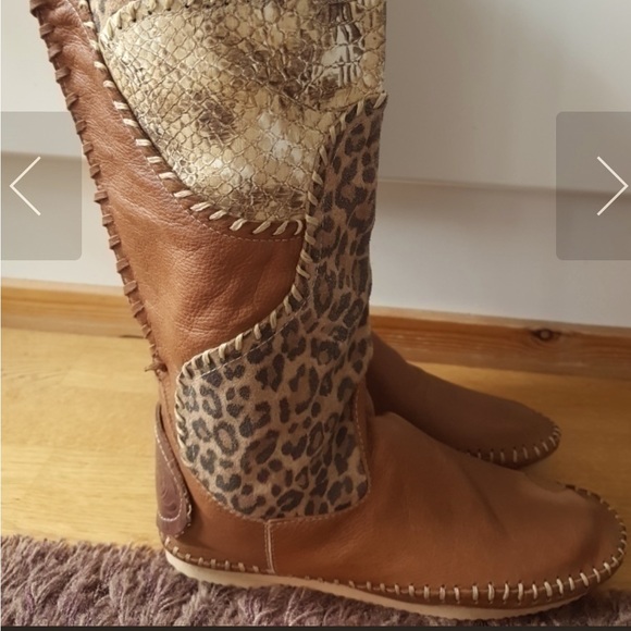 KMB ANTHROPOLOGY LEATHER BOOTS SIZE 7 In EXCELLENT SHAPE - Picture 1 of 9